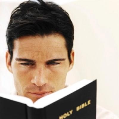 Man Reading Bible Man Reading Bible