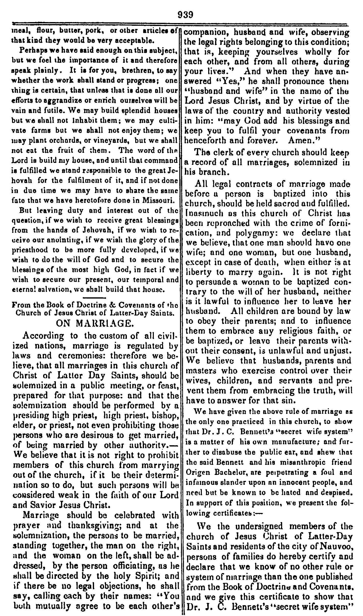 Times & Seasons, vol. 3, p. 939