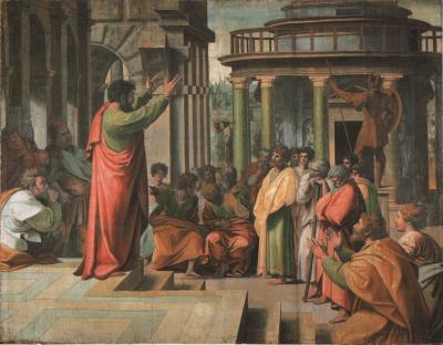 Raphael, St Paul Preaching in Athens (1515) Raphael, St Paul Preaching in Athens (1515)